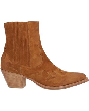 Eleventy Camel Ankle Boots Leather - Brown