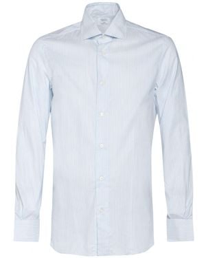 Mazzarelli Sky Shirt Cotton - Blue