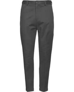 AS YOU ARE Charcoal Trousers Cotton, Elastane - Grey