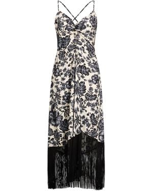 Sandro Maxi Dress Silk - White
