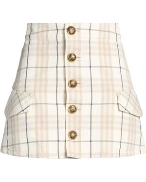 Burberry Cream Mini Skirt Cotton - Natural