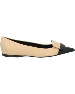 Sergio Rossi Ballet Flats Leather - Natural