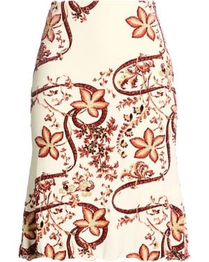 Roberto Cavalli Cream Midi Skirt Polyamide, Viscose, Elastane, Polyester - Red