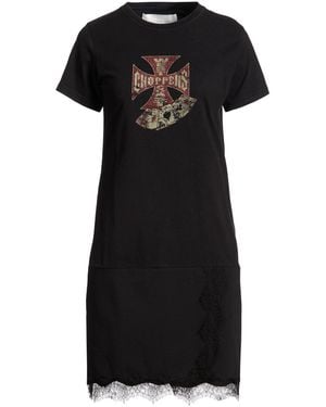 Conner Ives Mini Dress Cotton, Polyester, Elastane - Black