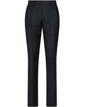 SARTITUDE NAPOLI Trousers Virgin Wool - Blue