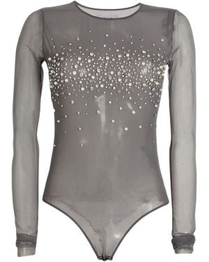 DES_PHEMMES Bodysuit Polyamide, Elastane - Grey