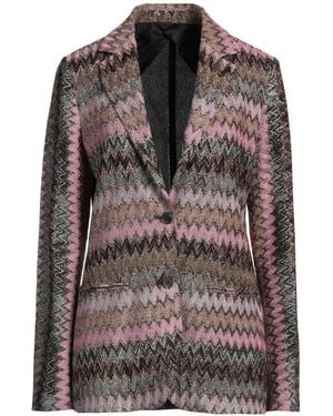 Missoni Antique Rose Blazer Viscose, Metallic Fiber, Polyamide - Gray