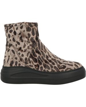 Unisa Sand Ankle Boots Textile Fibers - Brown