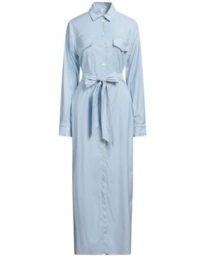 Eleventy Maxi Dress Wool, Viscose, Elastane - Blue