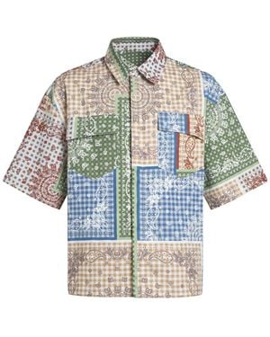 Rhude Shirt Linen, Cotton - Blue