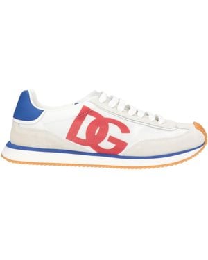 Dolce & Gabbana Light Trainers Calfskin, Polyester - White