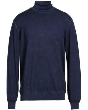 Gran Sasso Midnight Turtleneck Virgin Wool - Blue