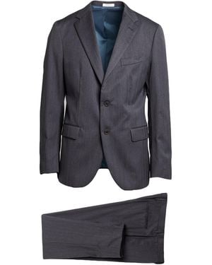 Boglioli Charcoal Suit Virgin Wool - Blue