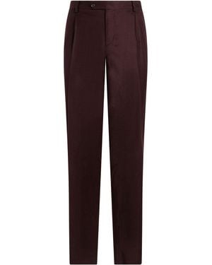 L.B.M. 1911 Trousers Virgin Wool, Wool - Purple