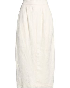Quira Midi Skirt Cotton, Linen - White