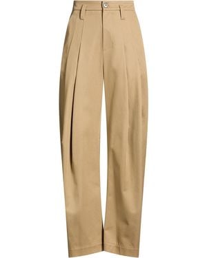 Brunello Cucinelli Camel Pants Cotton - Natural