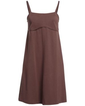 MIRONCÈ Mini Dress Viscose, Polyamide, Elastane - Brown