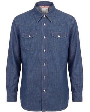 Acne Studios Denim Shirt Cotton - Blue