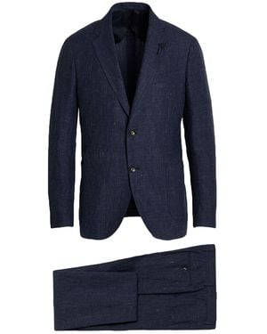 Lardini Suit Linen, Wool - Blue