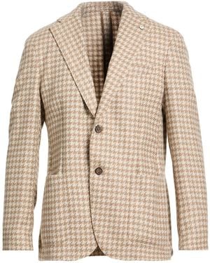 L.B.M. 1911 Camel Blazer Virgin Wool, Silk, Cashmere - Natural