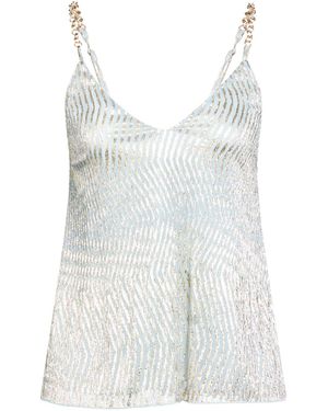 Siste's Top Polyester, Metallic Fiber - White