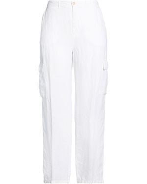 120% Lino Pants Linen - White