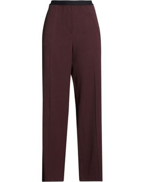 Alysi Crème Burgundy Trousers Virgin Wool - Purple