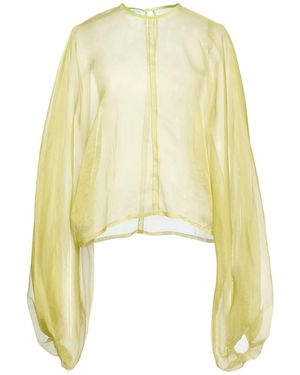 GIADA CURTI Top Silk - Yellow