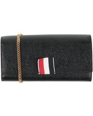 Thom Browne Crossbody Wallet Leather - Black