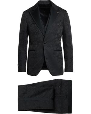 Gabriele Pasini Suit Polyester, Wool - Black