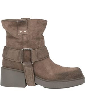 Vic Matié Taupe Ankle Boots Leather - Brown