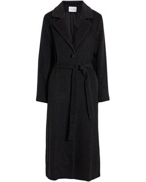 Anna Rachele Charcoal Coat Virgin Wool, Mohair Wool - Black
