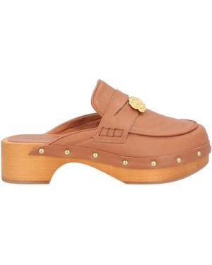 Maliparmi Tan Mules & Clogs Leather - Brown