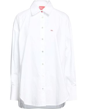 .., merci italia Shirt Cotton, Elastane - White