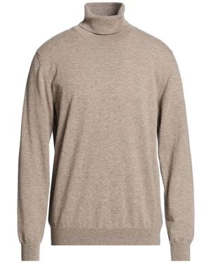 Zanone Taupe Turtleneck Cashmere - Gray