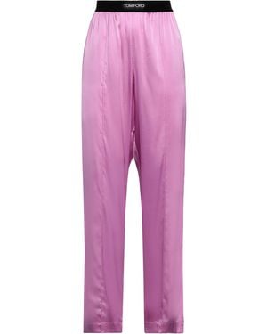 Tom Ford Light Trousers Silk, Elastane, Polyamide - Pink