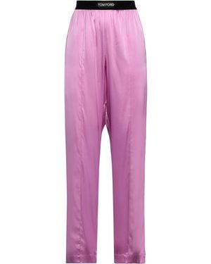 Tom Ford Trousers Silk, Elastane, Polyamide - Pink