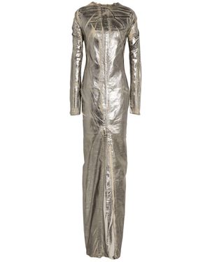 Rick Owens Maxi Dress Cotton, Polyester, Rubber - Metallic