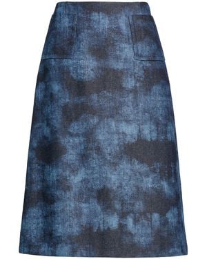 ODEEH Denim Skirt Cotton - Blue