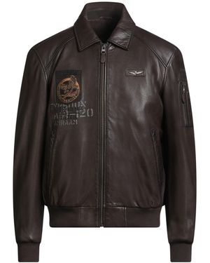 Aeronautica Militare Jacket Ovine Leather - Black