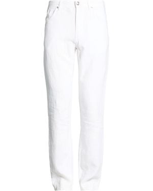 120% Lino Trousers Linen - White