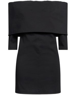 princess polly baby blue dress Zara Black Velvet Pattern Off The Shoulder Draped Top Midi Dress