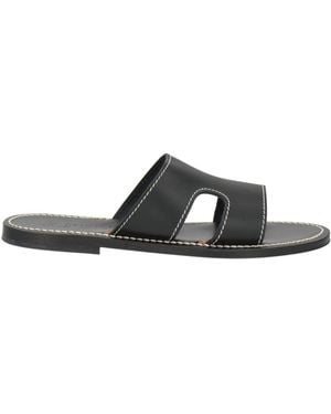 K. Jacques Sandals Leather - Black