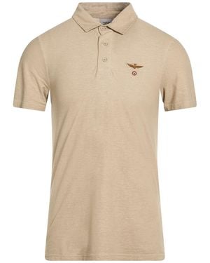 Aeronautica Militare Sand Polo Shirt Cotton - Natural