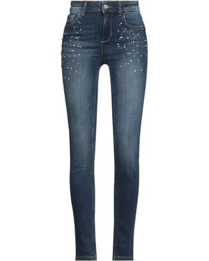 Rebel Queen Jeans Cotton, Elastane - Blue