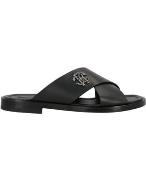 Roberto Cavalli Sandals Calfskin - Black