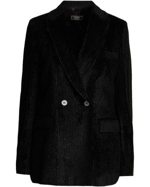 Peserico Blazer Viscose, Polyester, Polyamide - Black