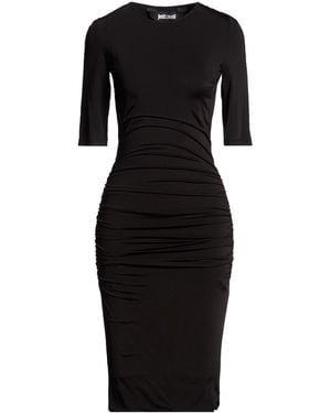 Just Cavalli Midi Dress Viscose, Elastane - Black