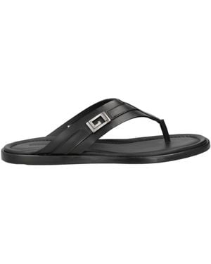 Giovanni Conti Thong Sandal Calfskin - Black