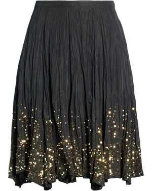 Roberto Cavalli Charcoal Mini Skirt Silk - Gray